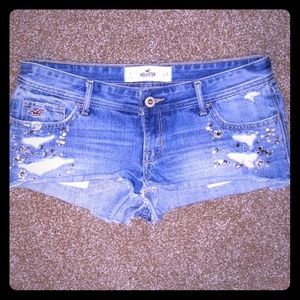 Hollister shorts with jewel embellishments